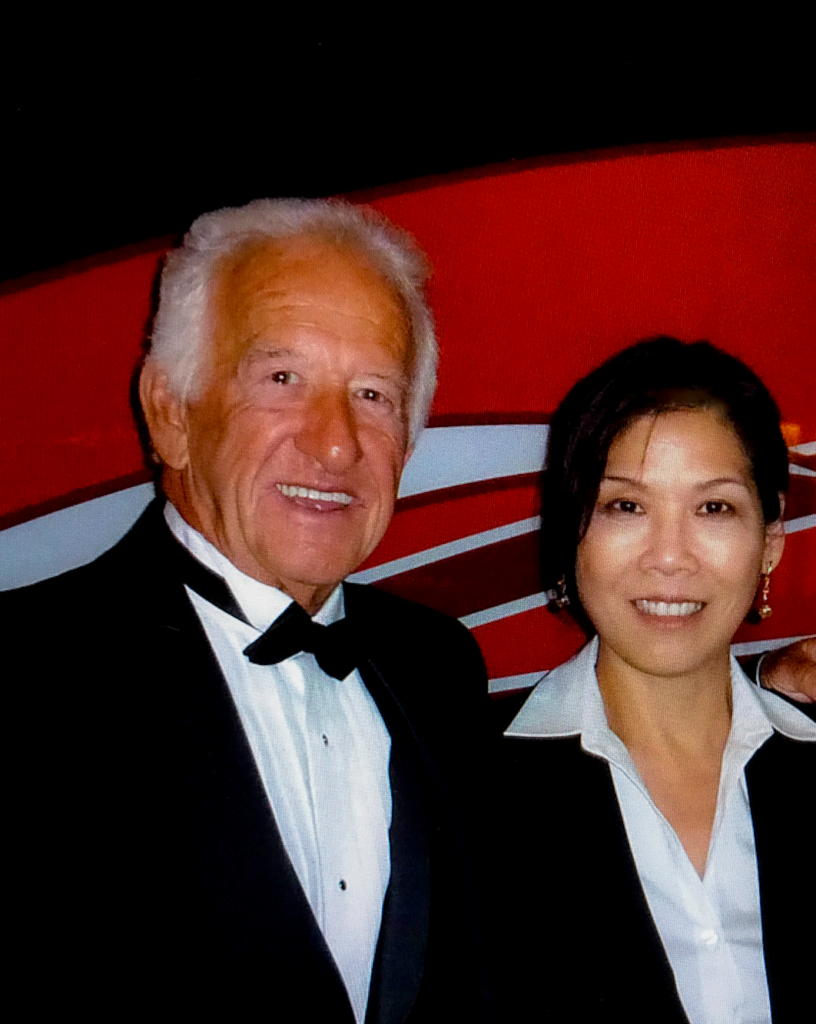 Dr. Liu with Bob Uecker
