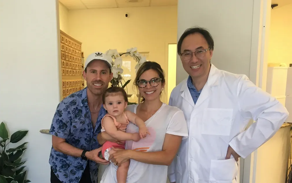 Dr. Wang with patients