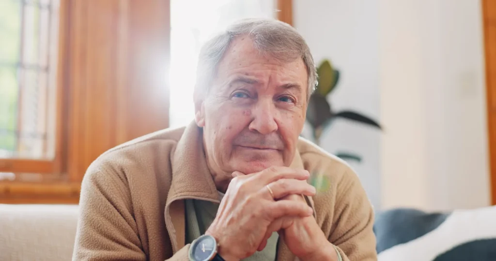 Senior Man struggling with pain
